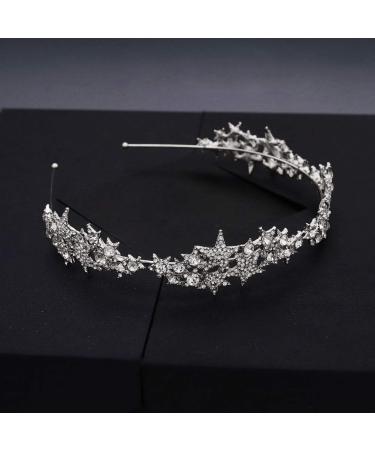 Aimimer Crystal Star Tiara Crown Headband for Wedding & Prom - Hair Jewelry for Women - Buy Online on GoSupps.com