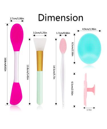 5PCS Silicone Face Scrubber Set | Lip Scrub Brush | Cleansing & Exfoliating Face Brushes | Men & Women | Style 1 - Buy Online on GoSupps.com
