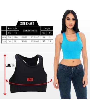 5-Pack Women's Ribbed Workout Crop Tops | Gym Cropped Tank Top Set - Buy Online on GoSupps.com