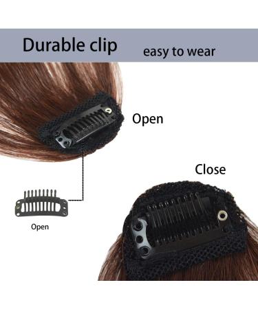Hair Clip in Bangs Wispy Human Hair Bangs Hairpieces for Women Fringe Neat Faker Bangs with Temples Hairpieces for Party and Daily Wear(Wispy Bangs Dark Brown) Wispy Bangs Dark Brown - Buy Online on GoSupps.com