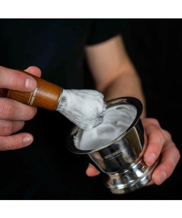 Brent Berkeley Pegleg Shaving Brush - Silvertip Fiber Razor Brush for Men | Quick-Drying Vegan Shaving Brush for Cream & Gel - Brown - Buy Online on GoSupps.com