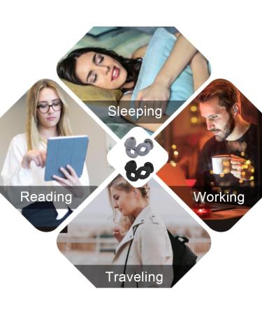 Premium Ear Plugs for Sleeping | 2 Pairs Silicone Noise Cancelling Earplugs | 35dB Noise Reduction for Kids & Adults | Ideal for Concerts & Swimming | Grey & Black - Buy Online on GoSupps.com