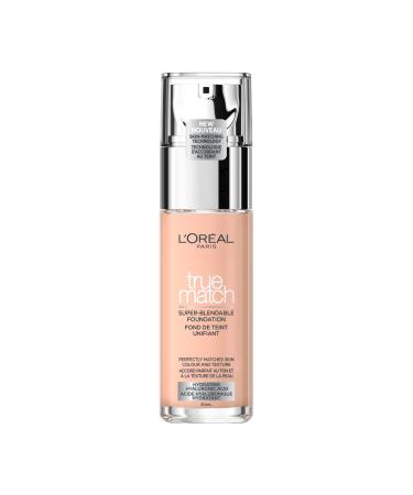 L Or al Paris Super-Blendable Foundation Skincare Infused with Hyaluronic Acid & 80% Moisturizing Cream Hydrates Skin in 72H & Improves Skin Quality in 2 Weeks 0.5C Rose Porcelaine - 30ml
