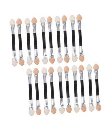 Housoutil 30pcs Eye Shadow Stick Eyeshadow Sponges Eyelash Wands Double Eye Makeup Manicure Tools Woman Girl