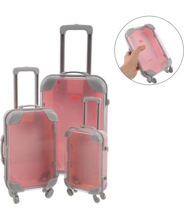 3 Pi ces Bo te de Rangement pour Faux Cils Lot de 3 Mini Valises Rose en Plastique Transparent tanche L'Humidit Organisateur de Maquillage Portable Voyage et Extensions de - Buy Online on GoSupps.com