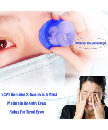 Silicone Eye Wash Cup Kit - Effective Eye Cleaner for Eyelid Care and Relief from Dryness and Strain - Includes 2 Cups and Storage Container - Blue - Buy Online on GoSupps.com