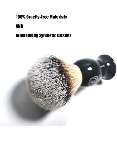 Premium 4-in-1 Shaving Brush Kit for Men - Includes Shaving Brush, Cream Soap, Stainless Steel Bowl, and Stand - Perfect Men's Shaving Gift Set (Black) - Buy Online on GoSupps.com