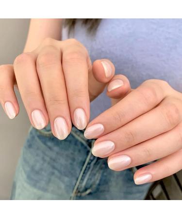 White Pearl Chrome Nail Powder - Aurora Ice Shimmer & Glitter for DIY Nail Art | 2PCs Mirror Effect Pigment - Buy Online on GoSupps.com