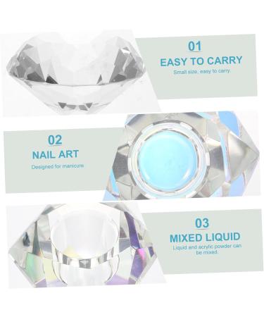 POPETPOP 2 Pcs Nail Art Crystal Cup Matte Gel Nail Polish Nail Dappen Dish with Lid Nail Art Glass Dish Dappen Dish Bowl Transparent Gel Nail Polish Manicure White Crystal Mixing Cup Liquid 5.5x5.5cmx2pcs Whitex2pcs - Buy Online on GoSupps.com