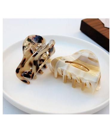 VinBee 3 PACK Hair Claw Clips - Cellulose Acetate Cutout Tortoise Shell Barrettes - Stylish Hair Accessories for Women and Girls - Buy Online on GoSupps.com