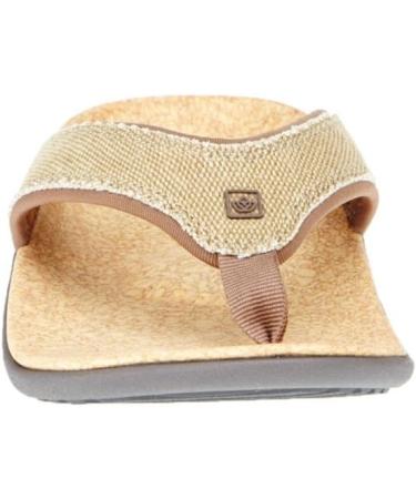 Spenco Yumi Men s Orthotic Flip Flops - Straw/Java/Cork - Size 8 Medium | Comfortable Supportive Sandals for International Shipping - Buy Online on GoSupps.com