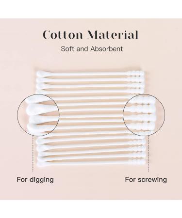 MEIPO Spiral Head & Ear Spoon Cotton Swab Buds (4Pack-800pcs) - Gentle Makeup Removal & Ear Cleaning - Buy Online on GoSupps.com