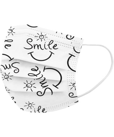 Genetic 10-Piece Adult Mouth Protection - One-Way 3-Layer Face Cover with Motif - Breathable Smile Print & Multi-Function Cloth Neck Gaiter - Size A-05 - Buy Online on GoSupps.com