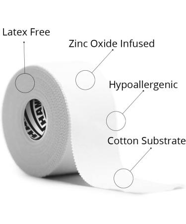 White Sports Medical Athletic Tape - No Sticky Residue & Easy to Tear - for Athletes  Trainers & First Aid Injury Wrap: Fingers Ankles Wrist - 1.5 Inch x 15 Yards per Roll (White  8-Pack) White 8-Pack - Buy Online on GoSupps.com