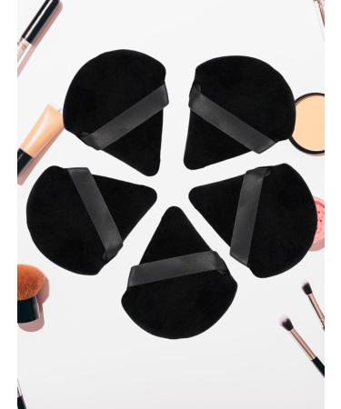 Buy 5 Piece Black Triangle Makeup Powder Puff Set - Wet & Dry Beauty Tool for Blending Baking Blush & Bronzer | International Shipping Available - Buy Online on GoSupps.com