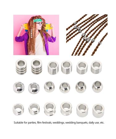 18-Piece Dreadlocks Hair Braiding Cuffs - Stainless Steel Pearls & Hair Clips for Weddings Fashion Shows & More | Stylish Hair Accessories - Buy Online on GoSupps.com