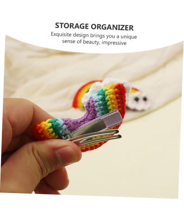 minkissy 2 Pairs Rainbow Barrettes Girl Rainbow Hair Clips Wool Felt Rainbow Charm Hair Pin Cartoon Hair Clips Rainbow Earring Ornaments Girls Hair Clips Hair Bow Yarn Child Decorate Wild - Buy Online on GoSupps.com