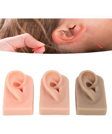 ZJchao 3Pcs Silicone Ear Model - 3 Colors Soft & Flexible Right Ear Simulation Display Props - Buy Online on GoSupps.com
