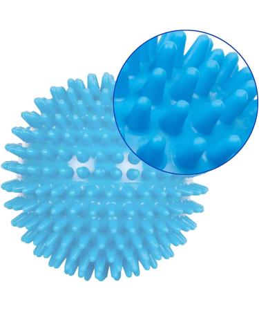 Sport-Tec Hedgehog Ball - Soft Reflexology Massage Ball (10 cm) - Self-Massage Tool in Neon Blue | Perfect for Relaxation & Pain Relief - Buy Online on GoSupps.com