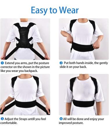 Posture Corrector Brace for Teens & Kids | Adjustable Upper Back Straightener for Neck & Shoulder Pain Relief (S: 24-28 - Buy Online on GoSupps.com
