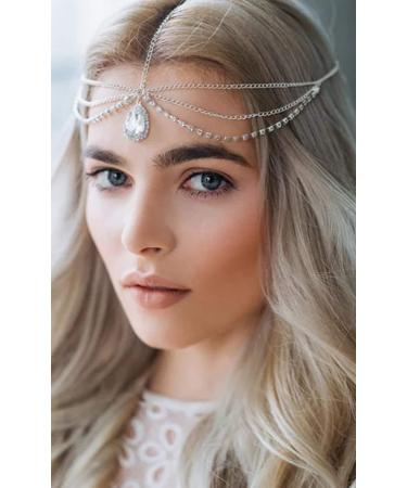 Deniferymakeup hair accessories fashionable hair chain jewelry for birthday wedding ball and other festive occasions.