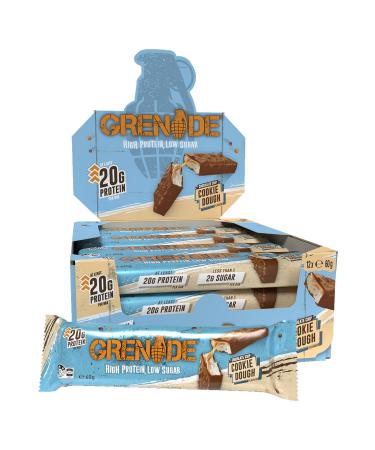 Grenade High Protein and Low Carb Bar Chocolate Chip Cookie Dough 12 x 60 g
