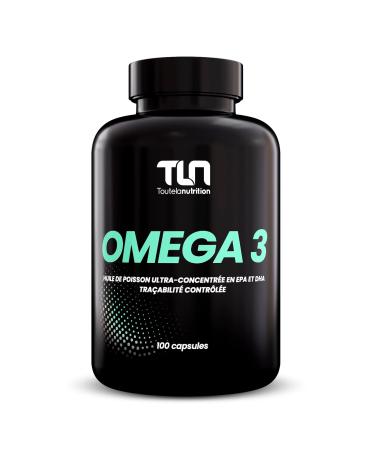 Omega 3 | 2000mg Ultra Pure Wild Fish Oil | High Concentration EPA and DHA with Low Totox | Sustainable Peach | 100 Softgels Enriched with Vitamin E | Made in France | TLN