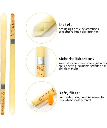 Beeswax Ear Candles 16-Pack for Ear Wax Removal - Cleaner Tool for Personal Ear Care - Buy Online on GoSupps.com