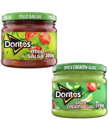 Dip Bundle with Doritos Mild Salsa Dip 300g and Doritos Spicy Guacamole Dip 270g (2 Pack)