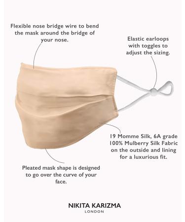 KARIZMA Beverly Hills Silk Face Mask Collection: Designer Mulberry Silk Masks for Women - Skin Tones - Buy Online on GoSupps.com