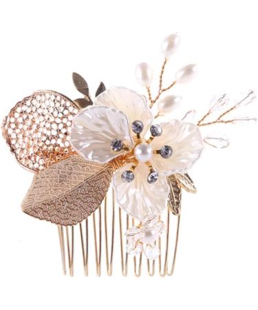 Didiseaon 1pc Bridal Comb Hair Combs for Women Headwear for Women Crystal Hair Comb Gold Hair Comb Bridal Hair Comb Wedding Hair Comb Crystal Headpiece Tiara Bride Leaf Accessories - Buy Online on GoSupps.com