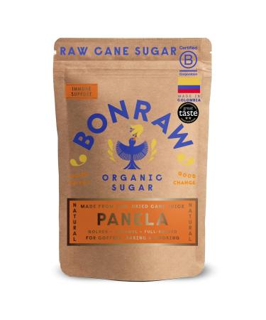BONRAW 100% Organic Raw Unrefined Panela Sugar 1KG - Great Organic & Natural Replacement for White and Brown Sugar