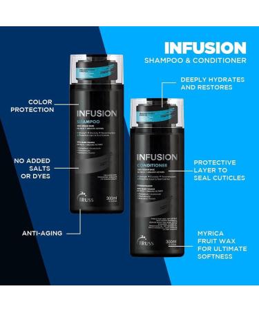 TRUSS Infusion Hair Shampoo - Vegan Cleansing Shampoo for Dry Hair Repair & Hydration - Color-Safe Anti-Aging Formula (300 ml - Buy Online on GoSupps.com