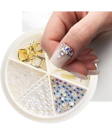 In Wheel Nail Art Decoation Pearl Chameleon Stone Nail Stud Nail Rhinestone Mixed Design 3D(B) - Buy Online on GoSupps.com