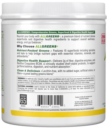 ALLMAX Nutrition ALLGREENS+ Pineapple Mango 246g - Buy Online on GoSupps.com
