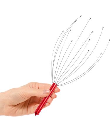 Andalus Handheld Scalp Massager - Red | Gentle Beads for Stress Relief and Deep Relaxation - Buy Online on GoSupps.com