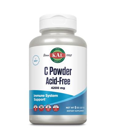KAL Vitamin C Powder Acid-Free Unflavored Tablets 4200 mg 8 Ounce