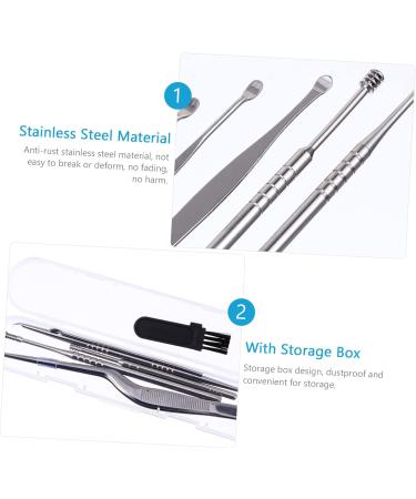Ear Cleaner Set: Metal Ear Pick, Tweezers, Spatula, Handheld Scope - Ear Wax Remover Kit - Buy Online on GoSupps.com