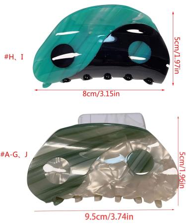 amangul Acetate Tai for Hair Claw Slip Yin Yang Hair Clip nese Style Hair Barrettes Retro Colorful Ponytail Holder(White Panther Black) - Buy Online on GoSupps.com