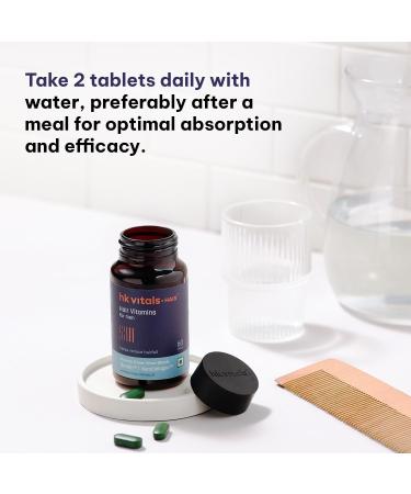 HK Vitals Hair Vitamin with DHT Blockers (60 Tablets) | Omega & Biotin Supports Keratin Synthesis & Helps Reduce Hair Fall - Buy Online on GoSupps.com