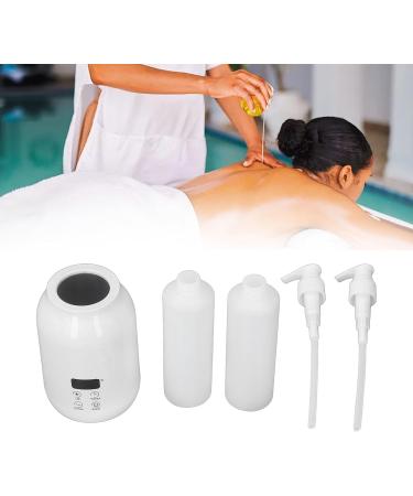 LED Display Lotion Massage Oil Warmer Adjustable Temperature & Timer UK Plug Portable Design Electric Warm Lotion Dispenser Good for Salon (White) - Buy Online on GoSupps.com