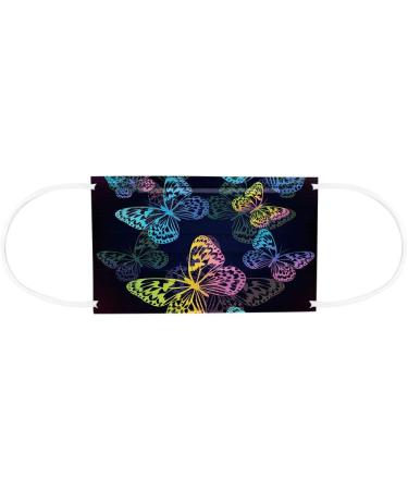 Goddess Accent 50PCS Disposable Face_Mask Floral Tie Dye Printed Protection Face Covering for Adults Women - Buy Online on GoSupps.com