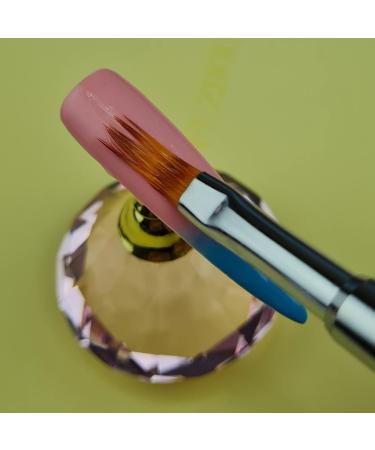 Nail Art Brush Ombre Nail Brush with Rhinestone Handle Manicure Drill Drawing Nails Brush Pen for Gel Nails Yellow Ombre brush - Buy Online on GoSupps.com