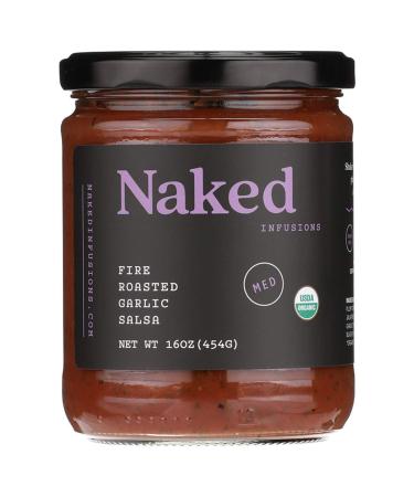 Naked Infusions Organic Gourmet Salsa Variety Pack - Mild, Medium, Extra Hot, Garlic - 4 x 16 oz Jars - Buy Online on GoSupps.com