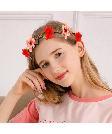 6-Piece Daisy Flower Headband Set - Bohemian Floral Wreaths with Adjustable Elastic for Women & Girls - Perfect for Festivals & Weddings - Buy Online on GoSupps.com