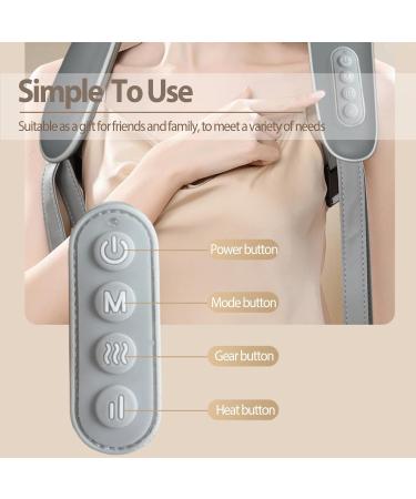 Danlikt Neck Massager - Rechargeable 5D Massage Device with Heat for Neck Back Shoulder & Leg - White - Buy Online on GoSupps.com