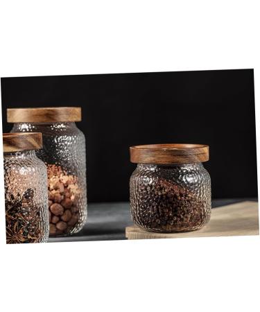 Zerodeko Food Containers Glass Food Storage Container Tea Containers Glass s Glass Containers Caterpillar Molds Cookie Containers Glass Stacking Jars Terrarium Cereals Wooden Biscuit 1 - Buy Online on GoSupps.com