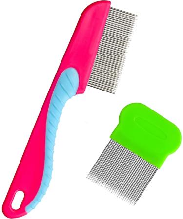2 pieces of lice comb rustproof steel flea comb durable lice chamois flea flea comb plastic lice lice comb.