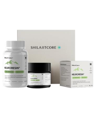 ShilajitCore Pure Himalayan Shilajit Resin (50 g) and capsules (60 units) Natural mineral extract Vegan capsules Additive-free