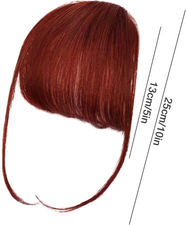 Zuasdvnk Bang Clip in Human Hair Clip on Air Bangs French Bangs - Natural Color Clip on Neat Bangs Hair Extension Human Hair Bangs Extensions Stylish Hair Bangs Fringe Hairpieces wine red - Buy Online on GoSupps.com